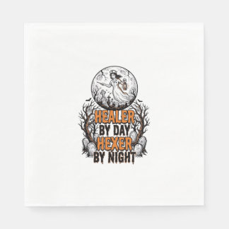 Halloween Nurse Shirt Vintage Engraving Spooky Nur Napkin