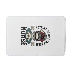 Halloween Nurse Shirt Vintage Skull Graphic_1 Bath Mat