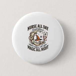 Halloween Nurse Shirt Witchy Medical Night Shift_1 6 Cm Round Badge