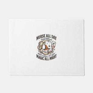 Halloween Nurse Shirt Witchy Medical Night Shift_1 Doormat