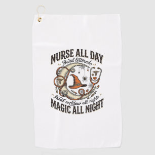 Halloween Nurse Shirt Witchy Medical Night Shift_1 Golf Towel