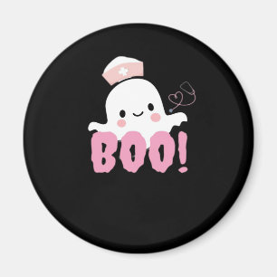 Halloween Nurse Shirts Women Boo! T-Shirt Ghost Nu Magnet