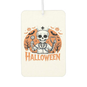 Halloween Nurse skeleton Essential T-Shirt_1 Car Air Freshener
