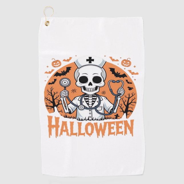 Halloween Nurse skeleton Essential T-Shirt_1 Golf Towel (Front)