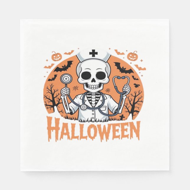 Halloween Nurse skeleton Essential T-Shirt_1 Napkin (Front)