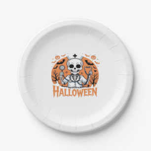 Halloween Nurse skeleton Essential T-Shirt_1 Paper Plate