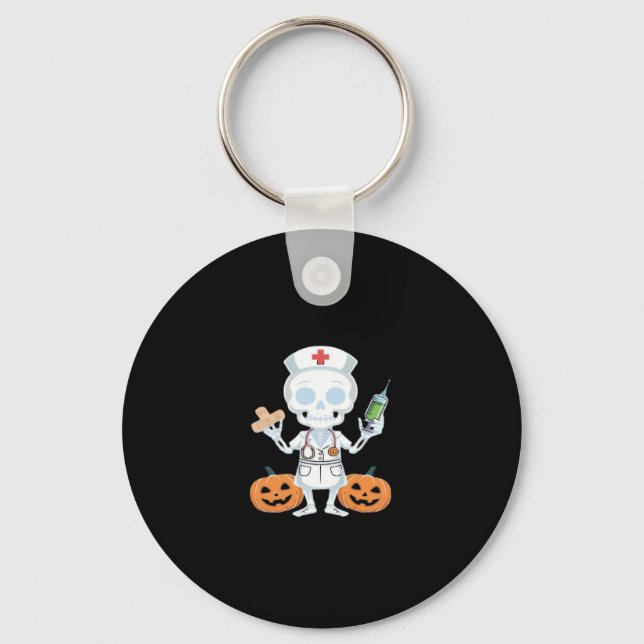 Halloween Nurse Skeleton Essential T-Shirt Key Ring (Front)