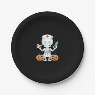 Halloween Nurse Skeleton Essential T-Shirt Paper Plate
