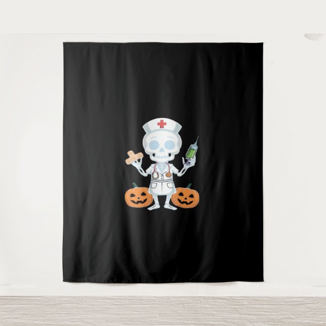 Halloween Nurse Skeleton Essential T-Shirt Tapestry (Front)