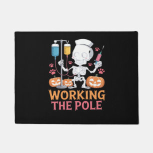 Halloween Nurse Skeleton Funny Joke Essential T-Sh Doormat