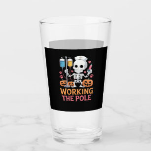 Halloween Nurse Skeleton Funny Joke Essential T-Sh Glass
