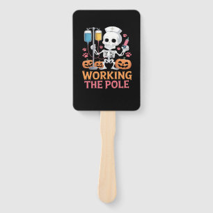 Halloween Nurse Skeleton Funny Joke Essential T-Sh Hand Fan