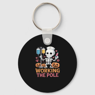 Halloween Nurse Skeleton Funny Joke Essential T-Sh Key Ring