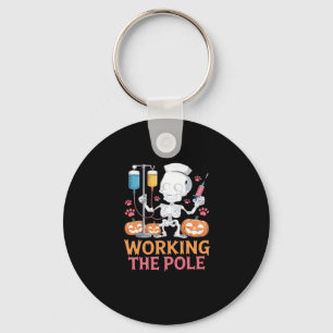 Halloween Nurse Skeleton Funny Joke Essential T-Sh Key Ring