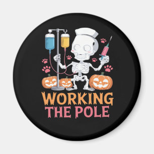 Halloween Nurse Skeleton Funny Joke Essential T-Sh Magnet