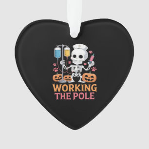 Halloween Nurse Skeleton Funny Joke Essential T-Sh Ornament