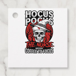 Halloween Nurse Skull Coffee Focus Vintage Shirt D Favour Tags
