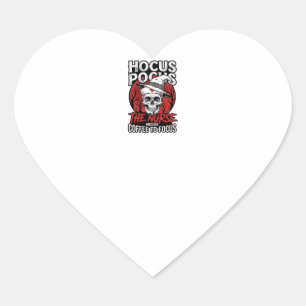 Halloween Nurse Skull Coffee Focus Vintage Shirt D Heart Sticker