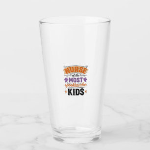 Halloween Nurse Spooktacular Kids Vintage Design_1 Glass