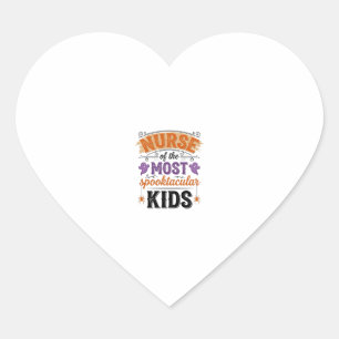 Halloween Nurse Spooktacular Kids Vintage Design_1 Heart Sticker