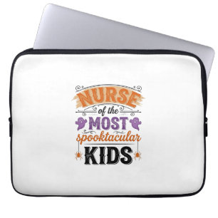 Halloween Nurse Spooktacular Kids Vintage Design_1 Laptop Sleeve