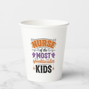 Halloween Nurse Spooktacular Kids Vintage Design_1 Paper Cups