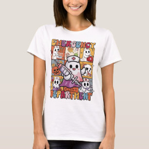 Halloween Nurse Spooky Medical Ghost T-shirt 