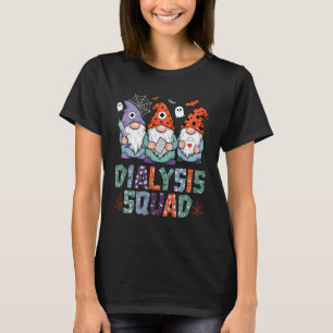 Halloween Nurse Stethoscope Scrubs Dialysis Squad T-Shirt