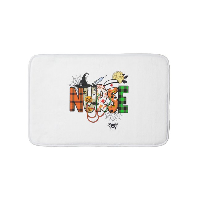 Halloween Nurse Sticker  Bath Mat (Front)
