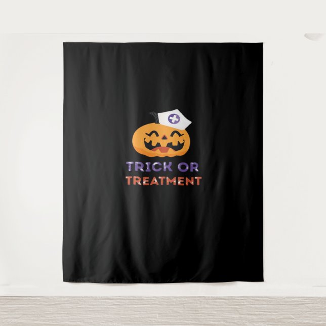 Halloween Nurse Trick or Treatment Classic T-Shirt Tapestry (Front)