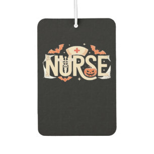 Halloween Nurse Typography � Spooky Medical Design Car Air Freshener