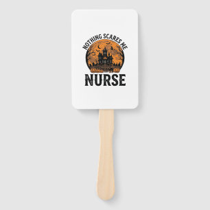 Halloween Nurse Vintage Spooky Moon Design_1 Hand Fan