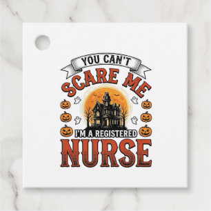Halloween Nurse Vintage Spooky Registered Nurse De Favour Tags