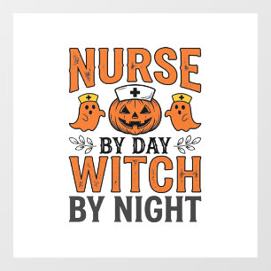 Halloween Nurse Witch By Night Vintage Shirt Desig