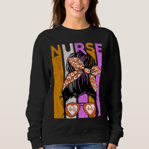 Halloween Nurse Womens Nursing Student Fun Cool Sweatshirt
