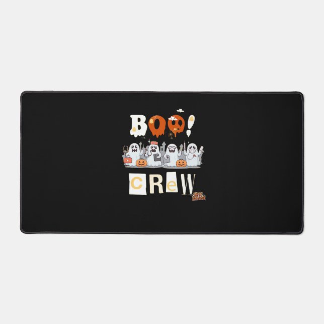 Halloween Nurses Boo Crew Classic T-Shirt Desk Mat (Front)