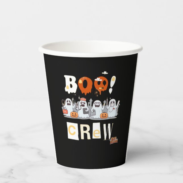 Halloween Nurses Boo Crew Classic T-Shirt Paper Cups (Front)