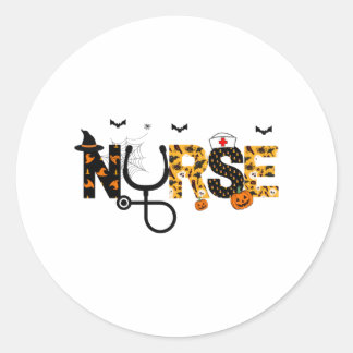 Halloween Nursing Classic Round Sticker