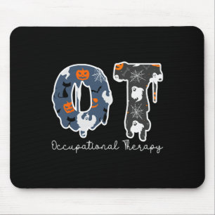 Halloween Occupational Therapy Ghost Spooky Nurse Mouse Pad