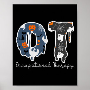 Halloween Occupational Therapy Ghost Spooky Nurse Poster
