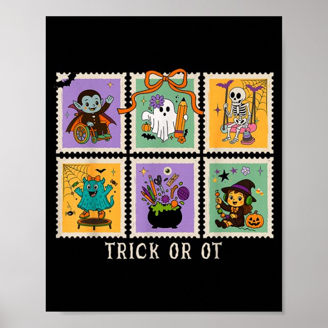 Halloween Occupational Therapy Trick Or Ot Therast Poster (Front)