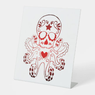 Halloween Octo Pedestal Sign