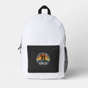 Halloween October 31 2022 Sunset Retro Design_1 Printed Backpack