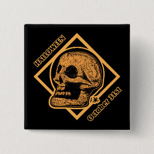 Halloween October 31st 15 Cm Square Badge
