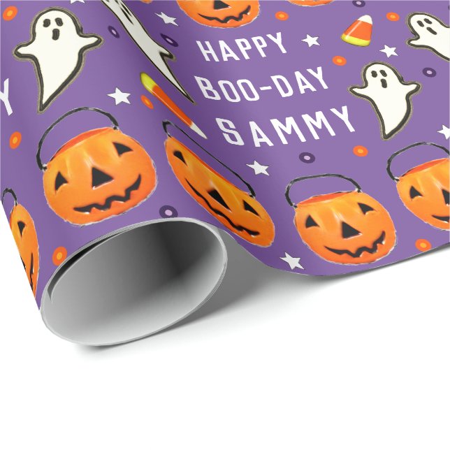 Halloween October Birthday Gift Wrapping Paper (Roll Corner)