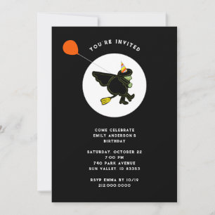 Halloween October Birthday Party Invitation