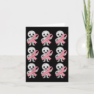 Halloween October Breast Cancer Awareness Pink Cut Card