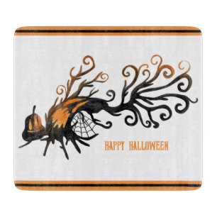 Halloween/October/Fall/pumpkin tree Cutting Board