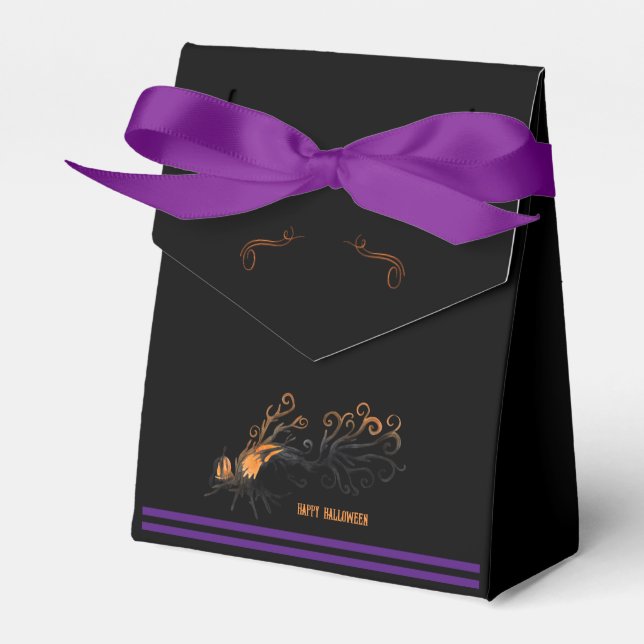 Halloween/October/Fall/pumpkin tree Favour Box (Front Side)