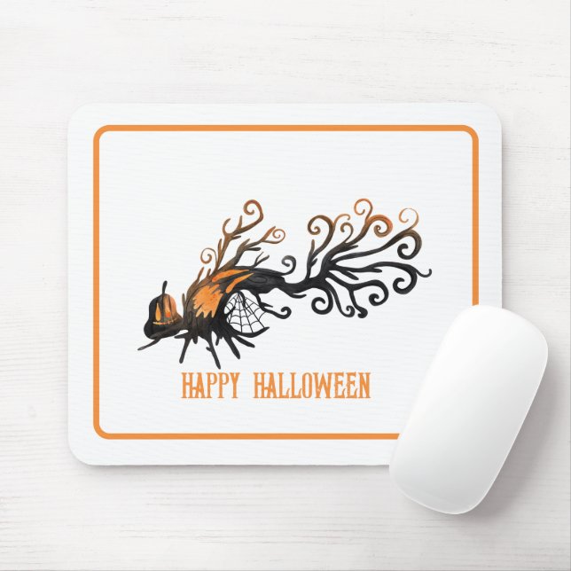 Halloween/October/Fall/pumpkin tree Mouse Pad (With Mouse)